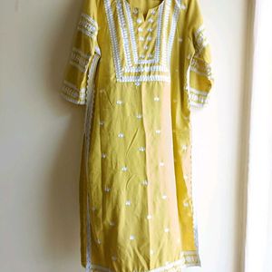 Straight Embroidered Kurta For Office Wear