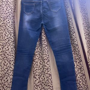 Dark Blue Denim Jeans For Womens