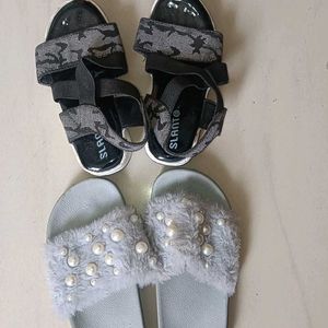 2 Pair Of Sandals For Girls