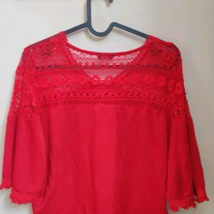 Red Casual Top