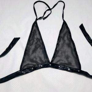 (113)Leather Bra Free Size