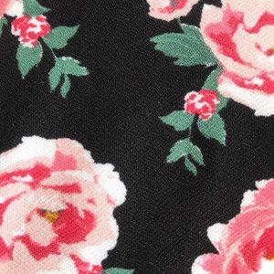 H&M Floral Pattern Black Pink Off shoulder Dress