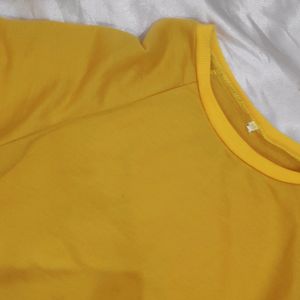 Brooklyn Yellow Crop Sweatshirt