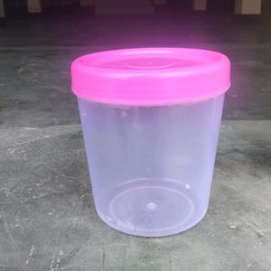 1L.Pink Colour Plastic Jar For Combo Offer