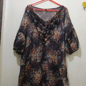 Vintage Floral Transparent Top