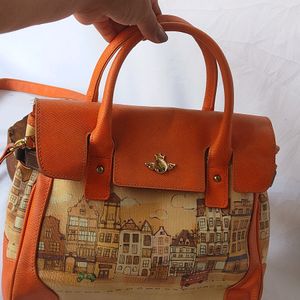 Vintage Print Handbag