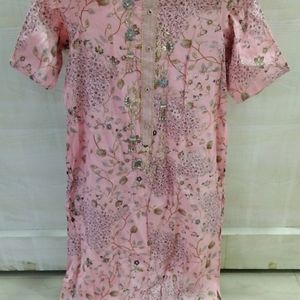 Baby Pink Embroidery Kurta