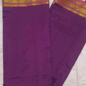 Purple Silk Saree