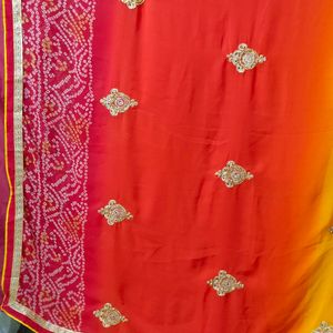 Chanderi Silk Dual Colour Saree