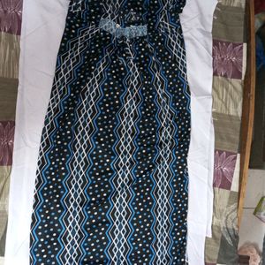 Ladies Black And Blue Night Gown