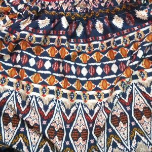 Pannkh Tribal Print Offshoulder Top