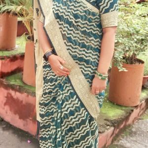 Woven Tissue Organza Saree Without Blouse