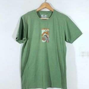 Light Green Printed T-Shirt (Men's)