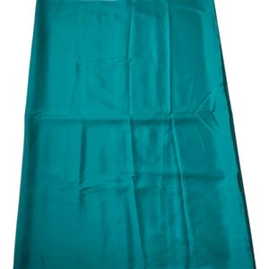 New Beautiful Sea Green Saree Plain Soft Shining