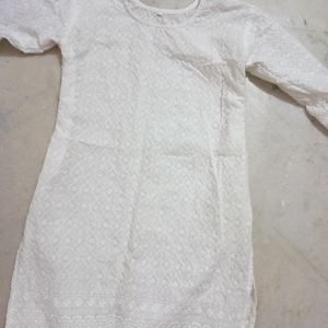 White Chikankari Kurti