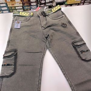 Boys Cargo Jeans Cotton