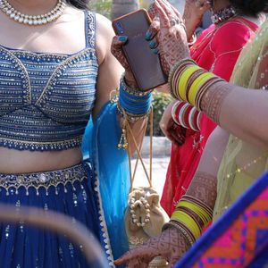 Blue Lehnga With Blouse And Dupata