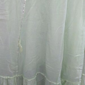 ISHIN Pista Green Anarkali size -S