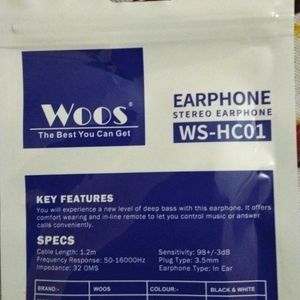 Woos Earphone Stereo Earphones WS-HC01