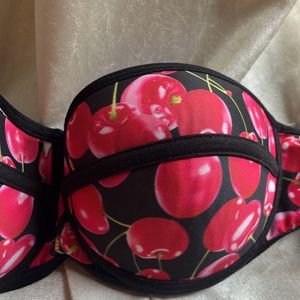 Cherry Strapless Bra