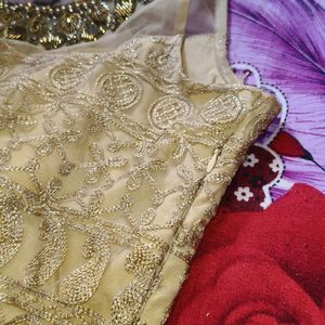 Selling My Golden Net Gown With Thered Work