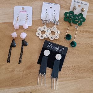 Combo Long Earring Sets - 4 Pairs