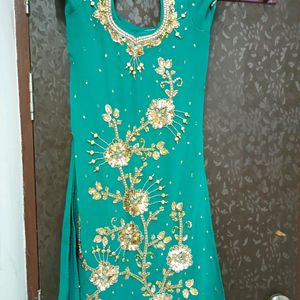 Traditional Suit With Full Beads Work