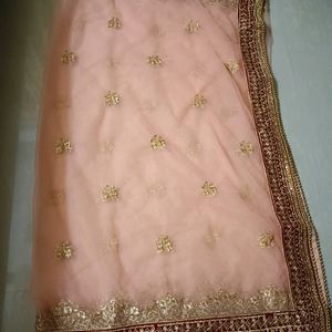 Bridal Dupptta Pink And White