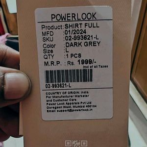 Brand New Attractive Grey Shirt From Powerlook