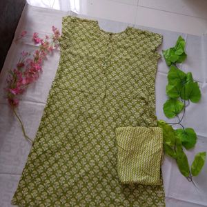 Pure Cotton Kurti Pant Set