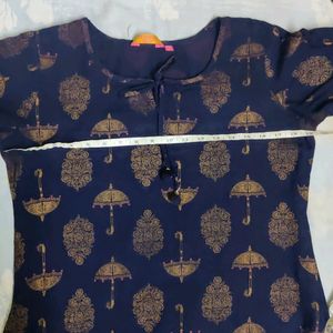 Short Navy Blue Kurti