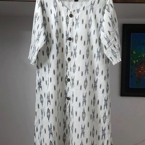 White Printed Kurta