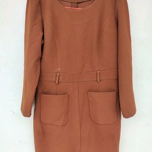 Brown Korean Style Dress