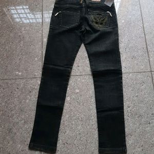 Black +brown Shade Denim Jean