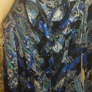 Blue Paisley Printed Top