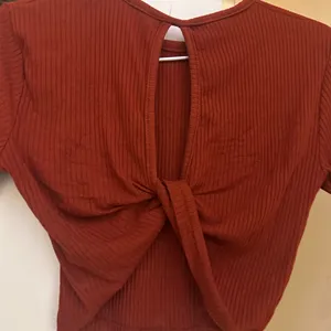 Maroon Red Open Back Crop Top