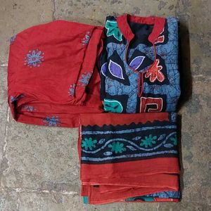 Pure Cotton Batik Printed Salwar Suit