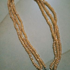 YELLOW CRYSTAL STONE NECKLACE