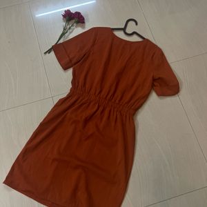 Rust Orange 🍊 A Line Dress