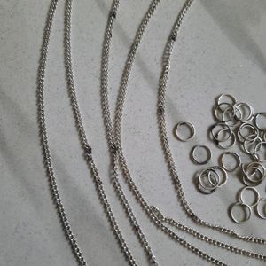 Combo Of French Ear Wires, Chain and Jumb Rings.