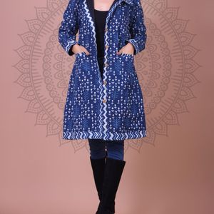 Block Printed Cotton 2- Layer Winter Jacket