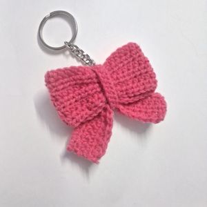 Crochet Bow Keychain 🎀
