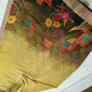 Beautiful Flower Work Saree