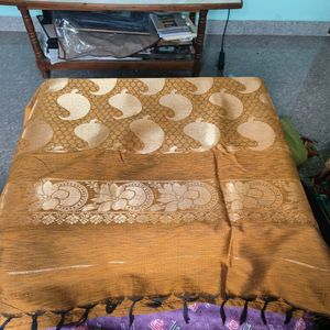 Softest Cotton Saree With Mustard Zari Border