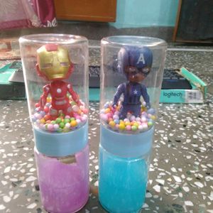 Iron Man And Captain America Figure With Slime