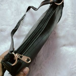 Black Baguette Bag