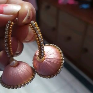 4 Pair Of Silk Thread Earrings