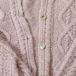 Pink Woolen Cardigan