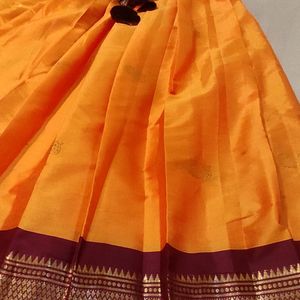 Pattupaavada With Short Blouse For Women