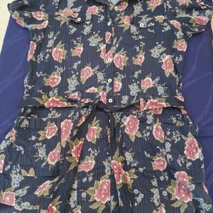 Branded Cotton Floral Shirt For Girls